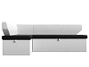 Кухонный угловой диван Омура левый угол (черный\белый)