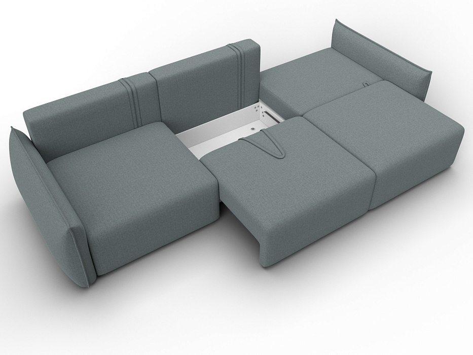 Диван прямой Лига-051 НПБ Лонг (амур 07 серый)