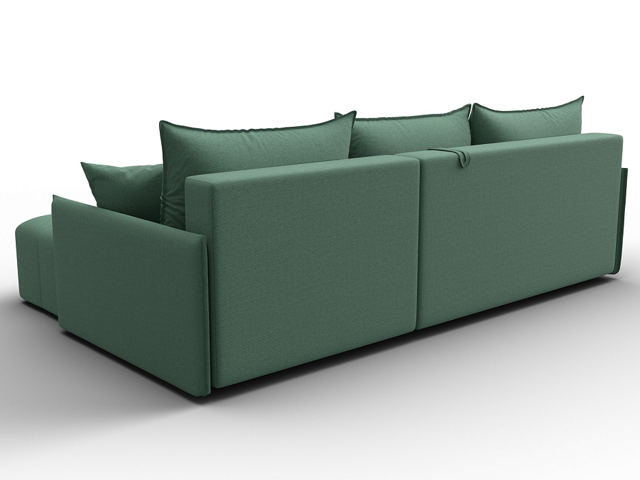 Диван угловой Лига-054 НПБ угол универсальный (амур 11 зеленый)