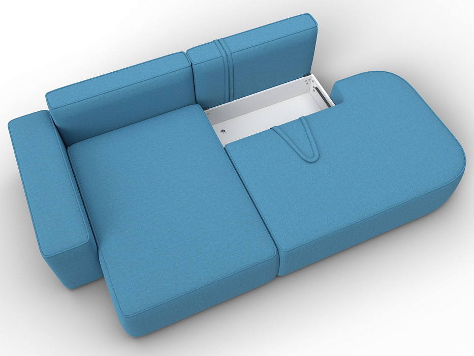 Диван угловой Лига-065 БП угол левый (амур 10 голубой) Диван угловой Лига-065 БП угол левый (амур 10 голубой)