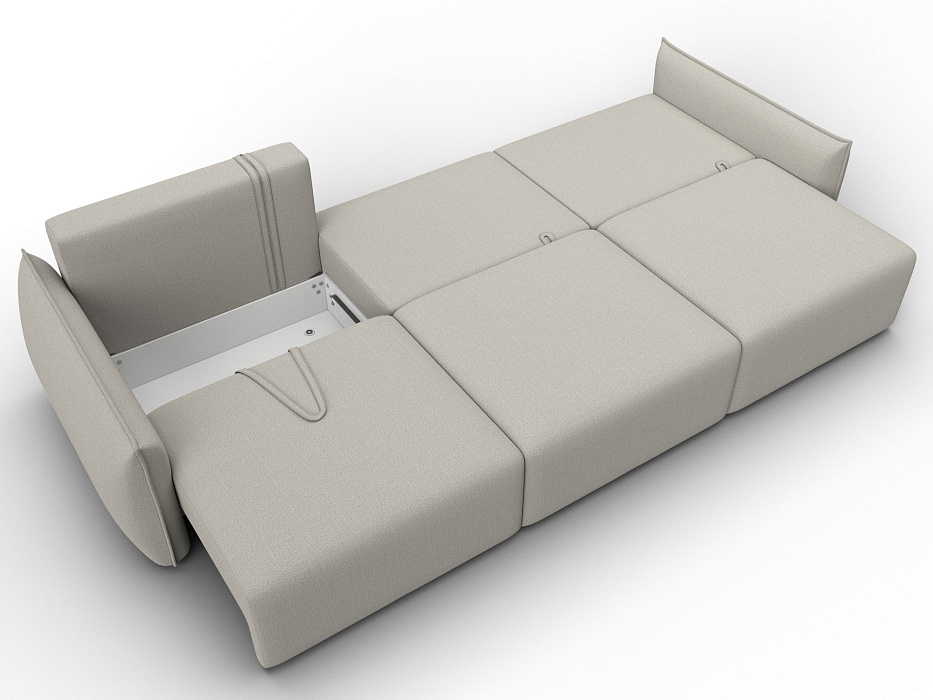 Диван прямой Лига-051 НПБ Лонг (амур 02 бежевый)