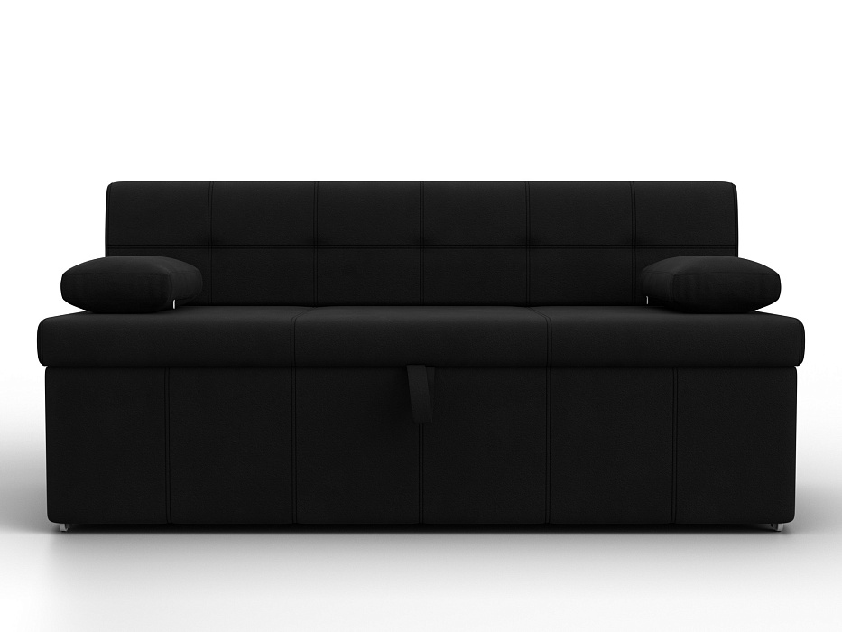 Диван кухонный прямой Лео (черный)