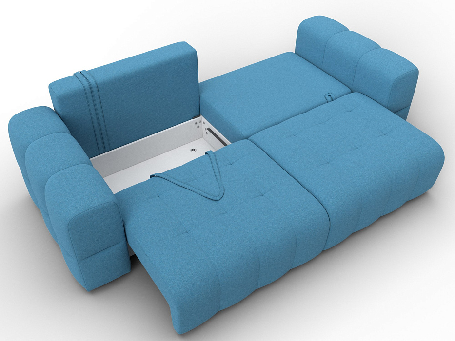 Диван прямой Лига-110 НПБ (амур 10 голубой)