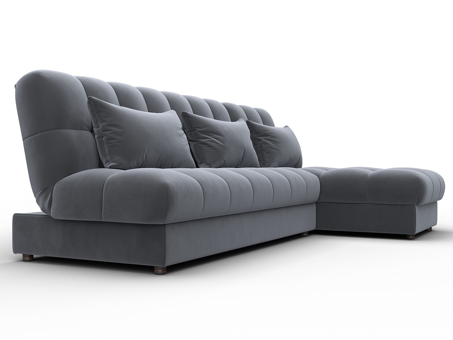 Диван угловой Лига-116 НПБ угол правый (seven 17 серый)