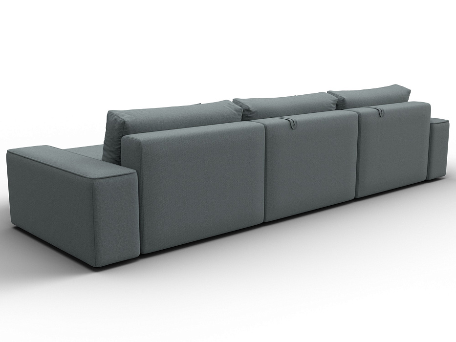 Диван угловой Лига-074 угол универсальный (амур 07 серый)