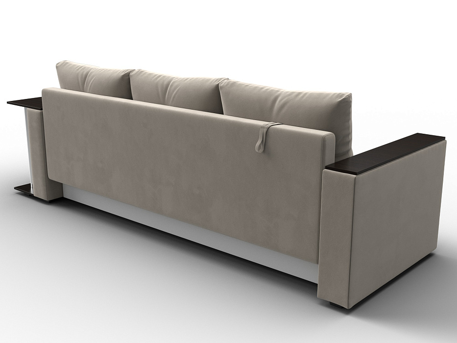 Диван прямой Атланта со столом справа (бежевый)