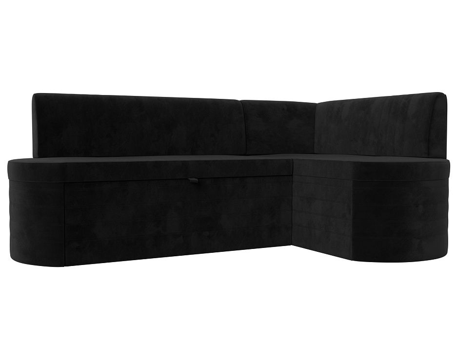 Кухонный угловой диван Токио правый угол (черный)