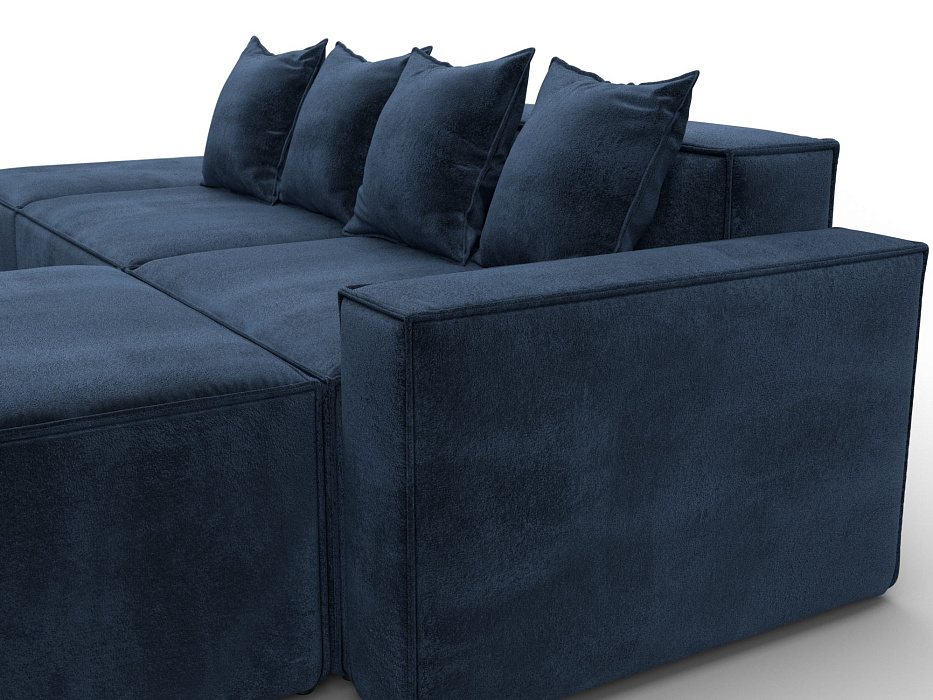 Диван угловой модульный Лига-063 угол правый (tower 13 синий)