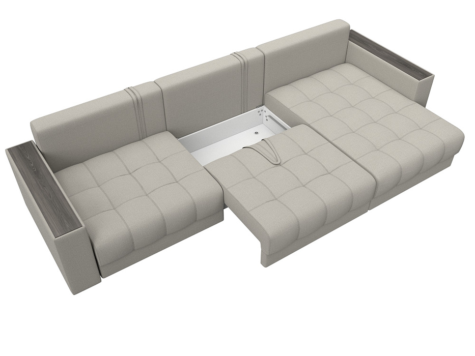 Диван угловой с декором Лига-049 НПБ Лонг (амур 02 бежевый) Диван угловой с декором Лига-049 НПБ Лонг (амур 02 бежевый)