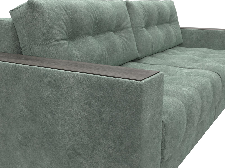 Диван прямой с декором Лига-049 НПБ (brut 08 зеленый) Диван прямой с декором Лига-049 НПБ (brut 08 зеленый)