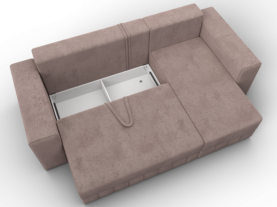 Диван угловой Лига-076 угол универсальный (tower 05 бежевый)