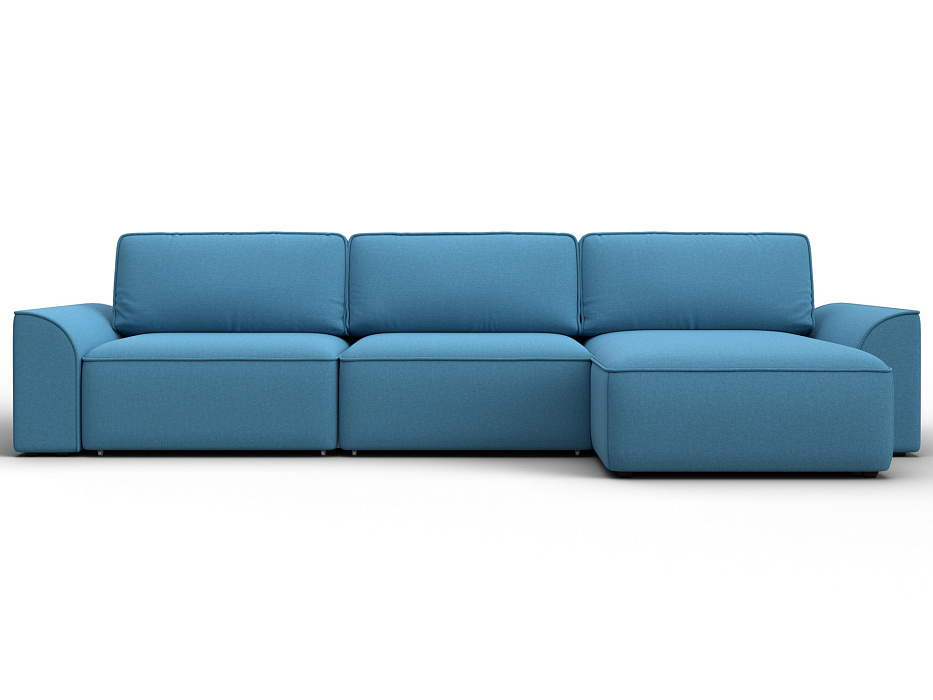 Диван угловой Лига-048 НПБ лонг (амур 10 голубой)