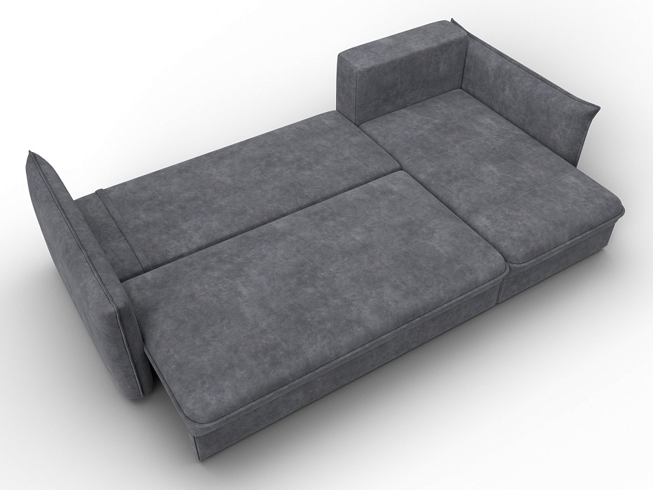 Диван угловой Лига-100 НПБ угол универсальный (brut 16 темно-серый)