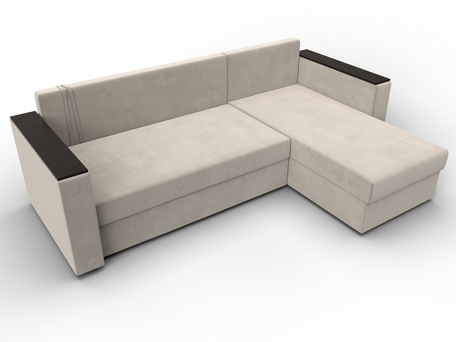 Диван угловой Атланта без стола универсальный угол (бежевый)