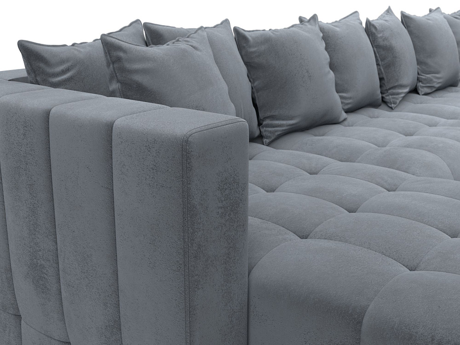 Диван П-образный Лига-052 НПБ МегаЛонг (tower 10 серый)