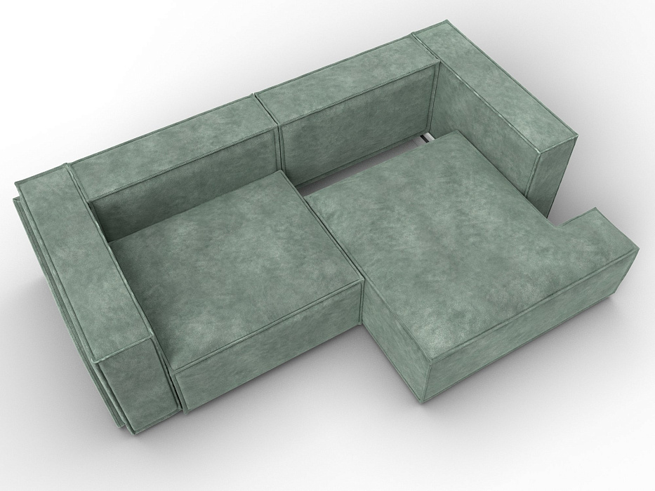 Диван угловой Лига-061 угол левый (brut 08 зеленый)