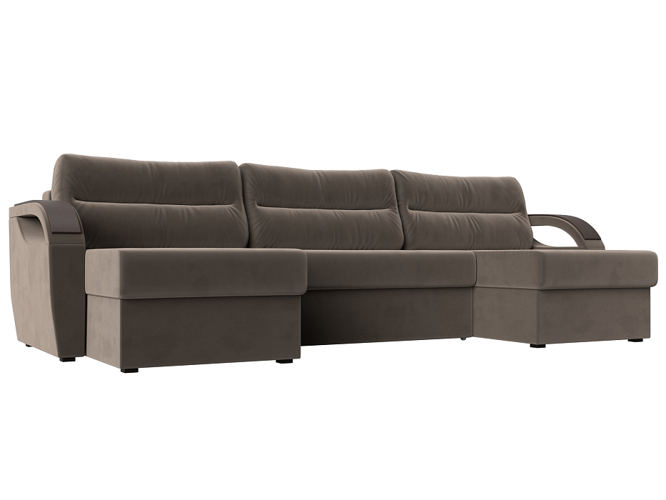 П-образный диван Форсайт (коричневый цвет)