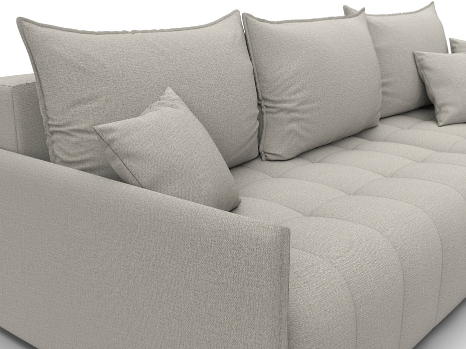 Диван угловой Лига-054 НПБ угол универсальный (амур 02 бежевый)