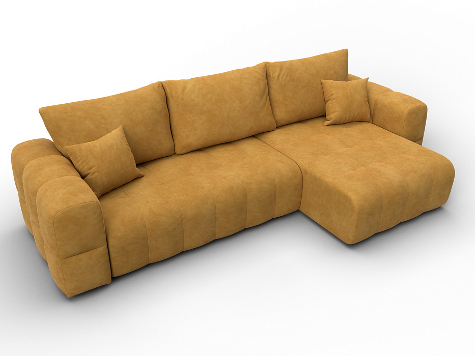 Диван угловой Лига-110 НПБ угол универсальный (brut 10 желтый)