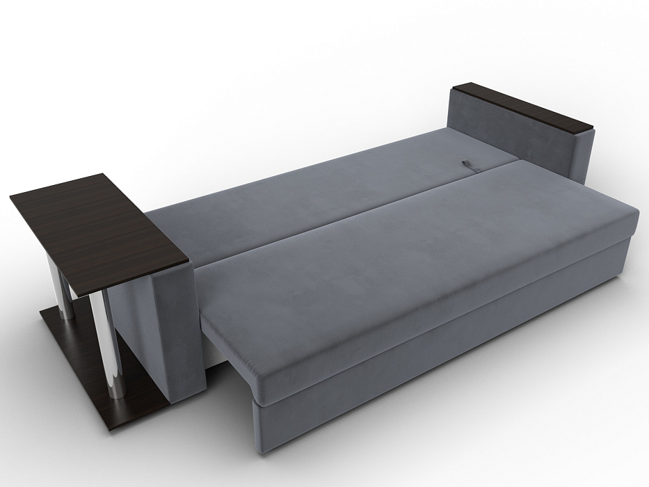 Диван прямой Атланта со столом слева (серый)