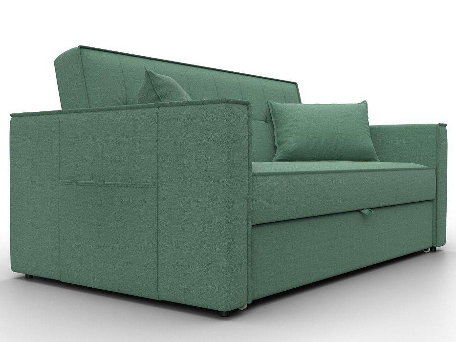 Диван прямой Лига-104 (140) (амур 11 зеленый)