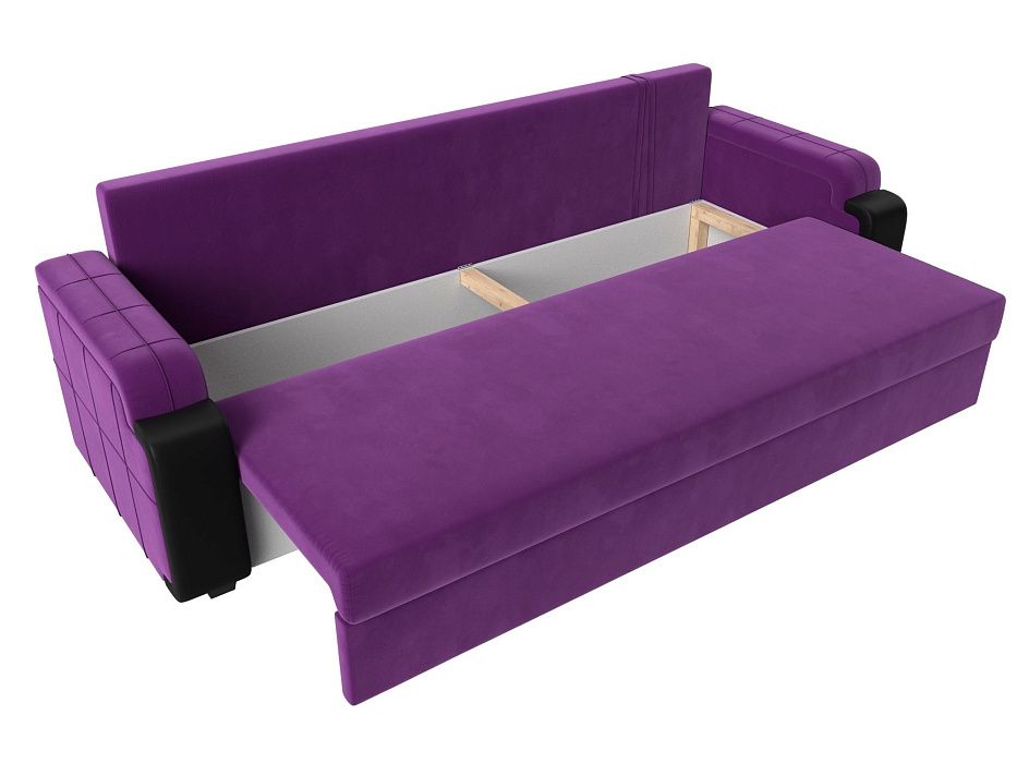 Прямой диван Николь Лайт (фиолетовый\черный)