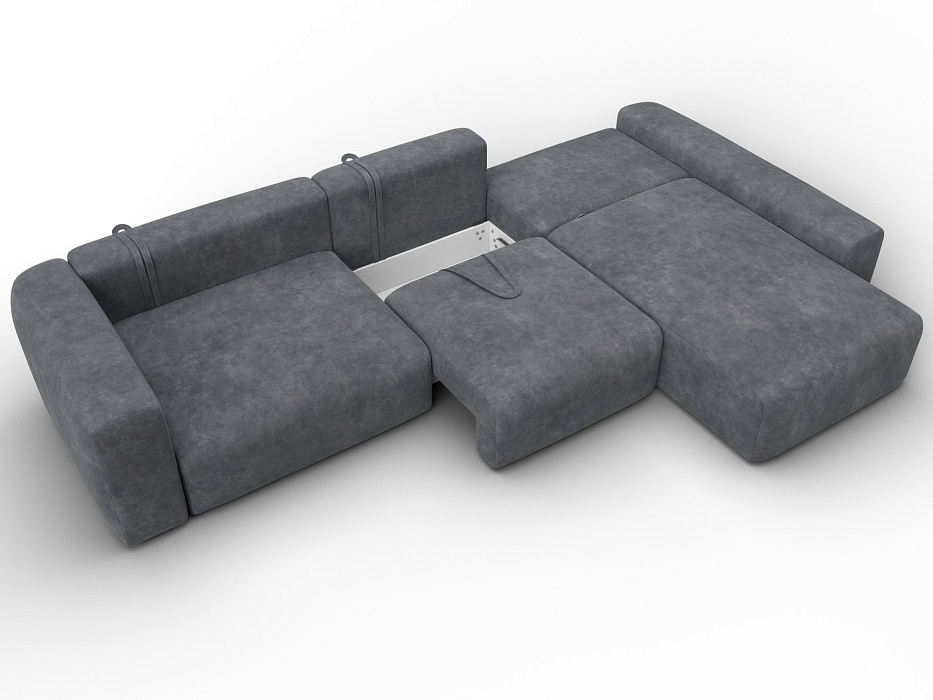 Диван угловой Лига-066 НПБ Лонг угол правый фото в интернет-магазине Лига Диванов