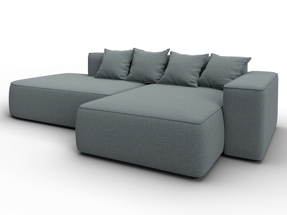 Диван угловой Лига-065 угол правый (амур 07 серый)