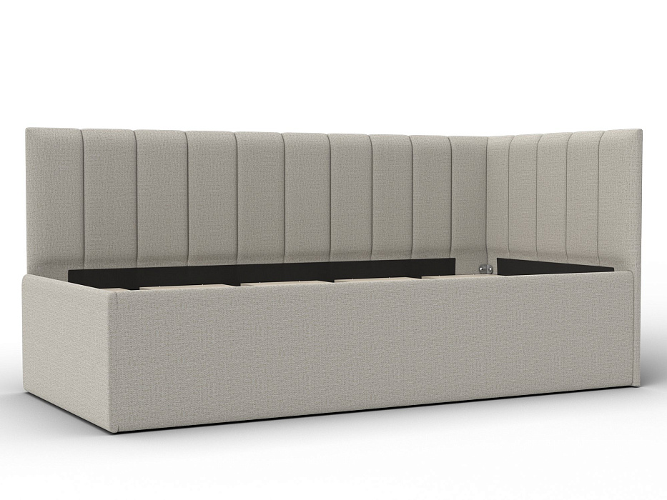 Кровать односпальная Лига-128 (90) (амур 02 бежевый)