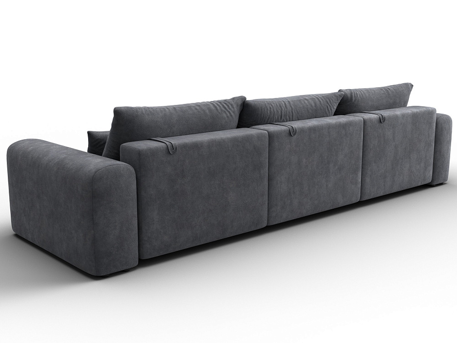 Диван прямой Лига-056 НПБ Лонг (brut 16 темно-серый)