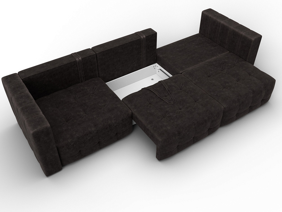 Диван прямой Лига-052 НПБ Лонг (brut 17 коричневый)