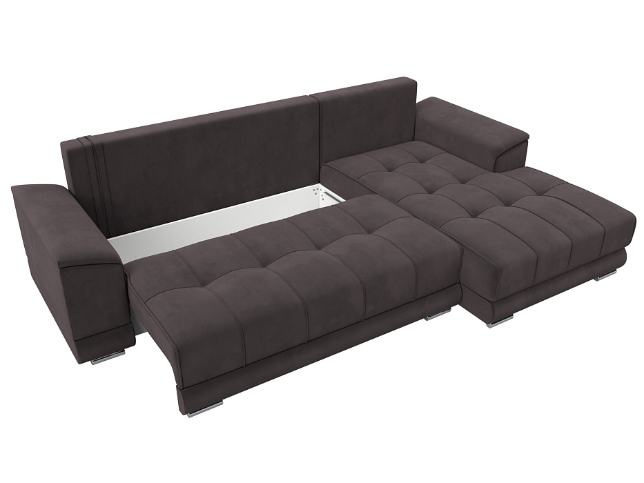 Диван угловой НордСтар правый угол (коричневый)