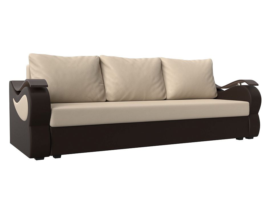 Прямой диван Меркурий Лайт (бежевый\коричневый)