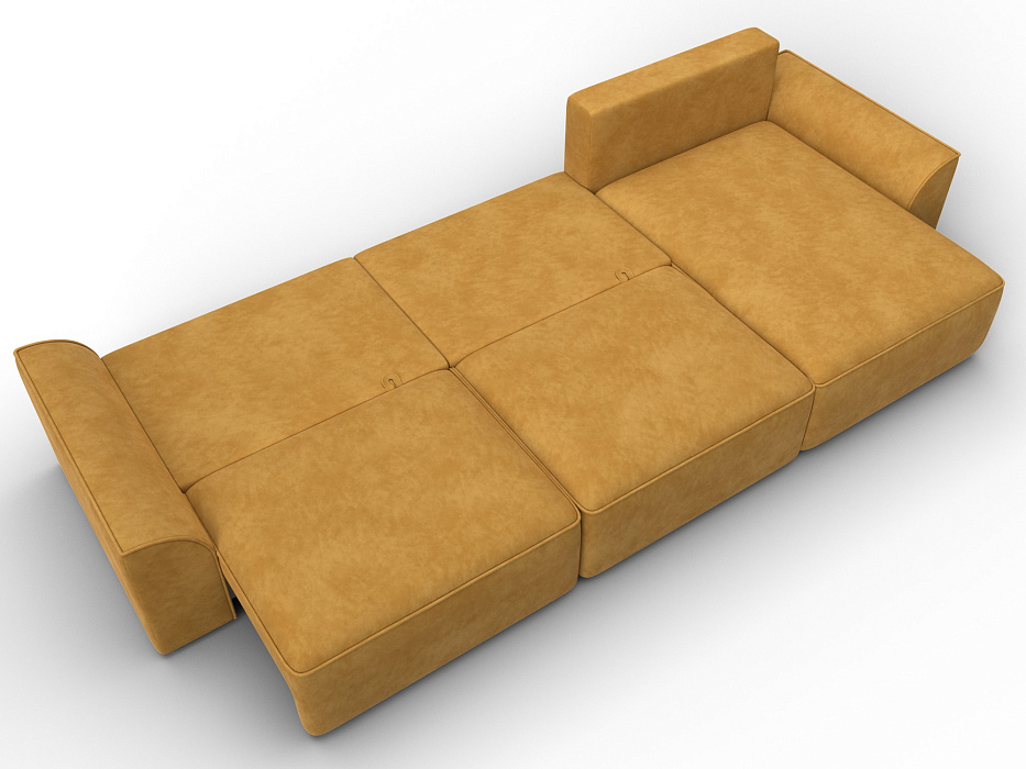 Диван угловой Лига-048 НПБ лонг (brut 10 желтый)
