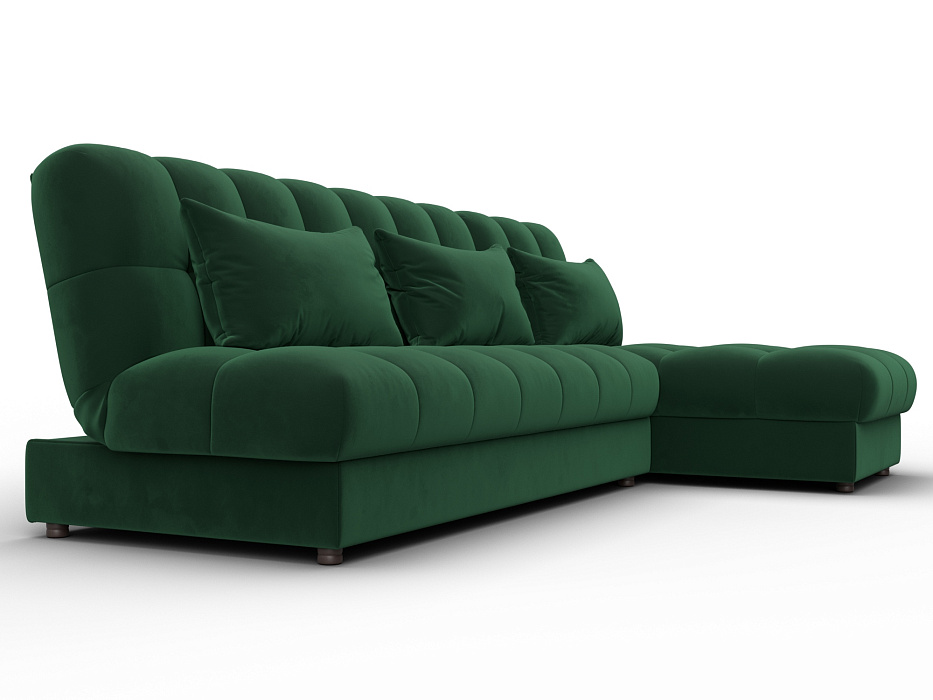 Диван угловой Лига-116 НПБ угол правый (seven 626 зеленый)