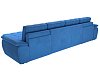 П-образный диван Нэстор (голубой\черный цвет)