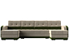 П-образный диван Марсель (бежевый\зеленый цвет)