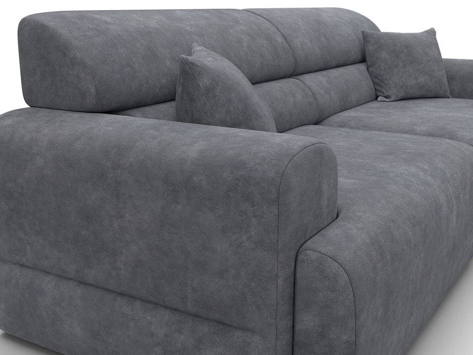 Диван прямой Лига-109 НПБ (brut 16 темно-серый)