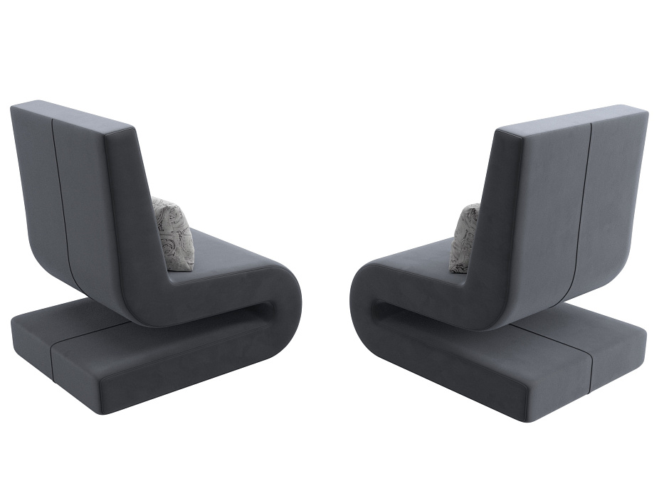 Кресло Волна (2 шт.) (seven 17 серый)