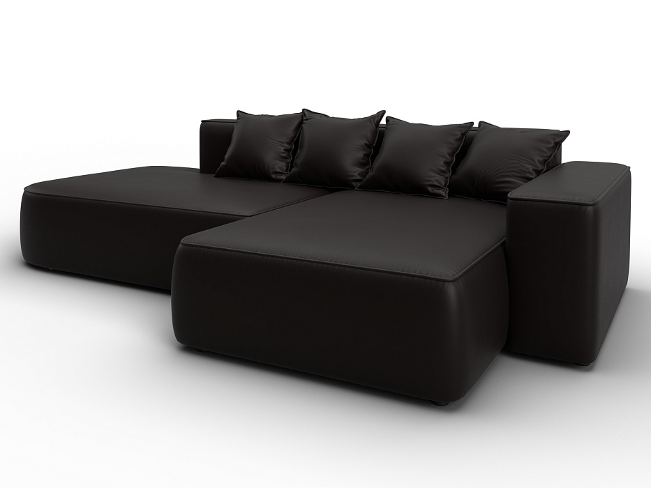 Диван угловой Лига-065 угол правый (grifon 12 коричневый)