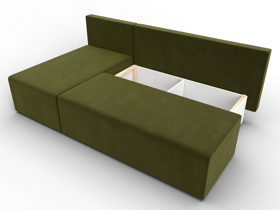 Диван угловой Поло левый угол (зеленый)