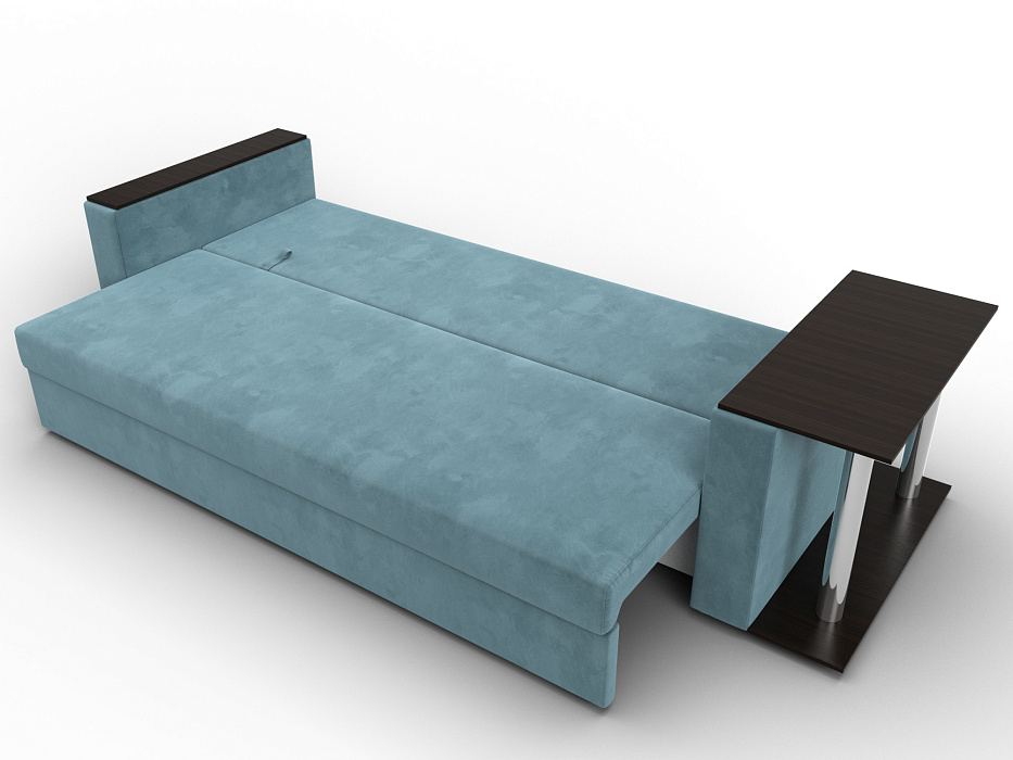 Диван прямой Атланта со столом справа (seven 113 бирюзовый)