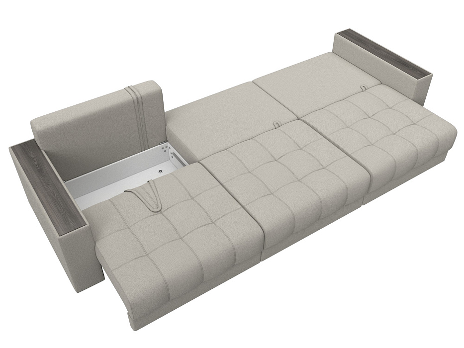 Диван прямой с декором Лига-049 НПБ Лонг (амур 02 бежевый) Диван прямой с декором Лига-049 НПБ Лонг (амур 02 бежевый)