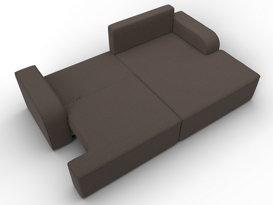 Диван угловой Лига-120 угол правый (амур 05 коричневый)