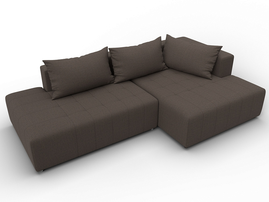Диван угловой Лига-103 НПБ угол правый (амур 05 коричневый)