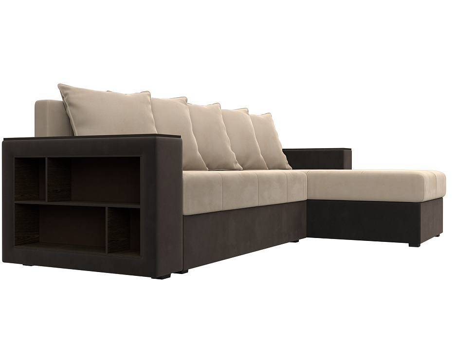 Диван угловой Дубай Лайт угол универсальный (бежевый;коричневый)