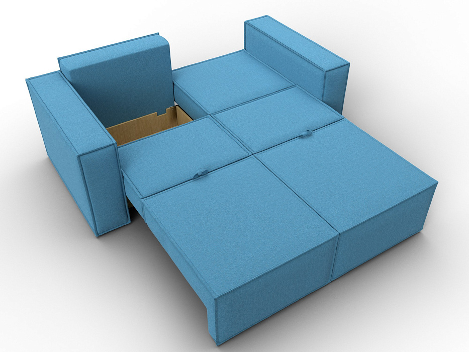 Диван прямой Куба мини (амур 10 голубой)