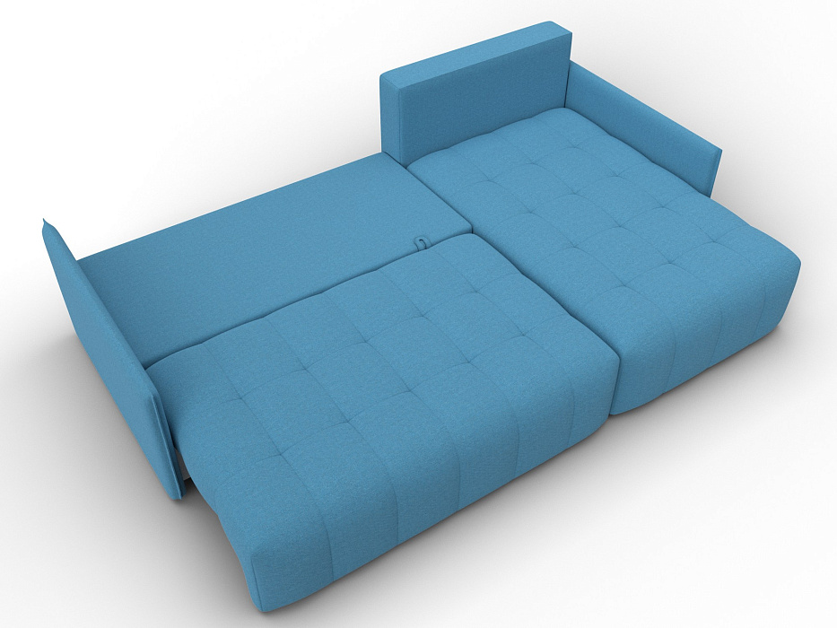 Диван угловой Лига-054 НПБ угол универсальный (амур 10 голубой)