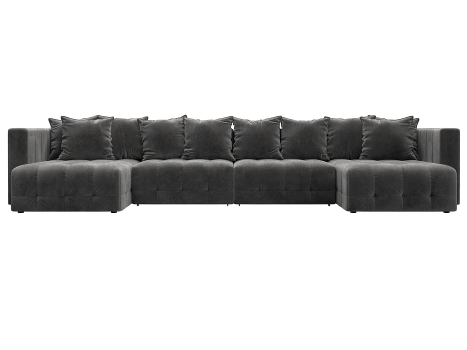 Диван П-образный Лига-052 НПБ Лонг (tower 10 серый)