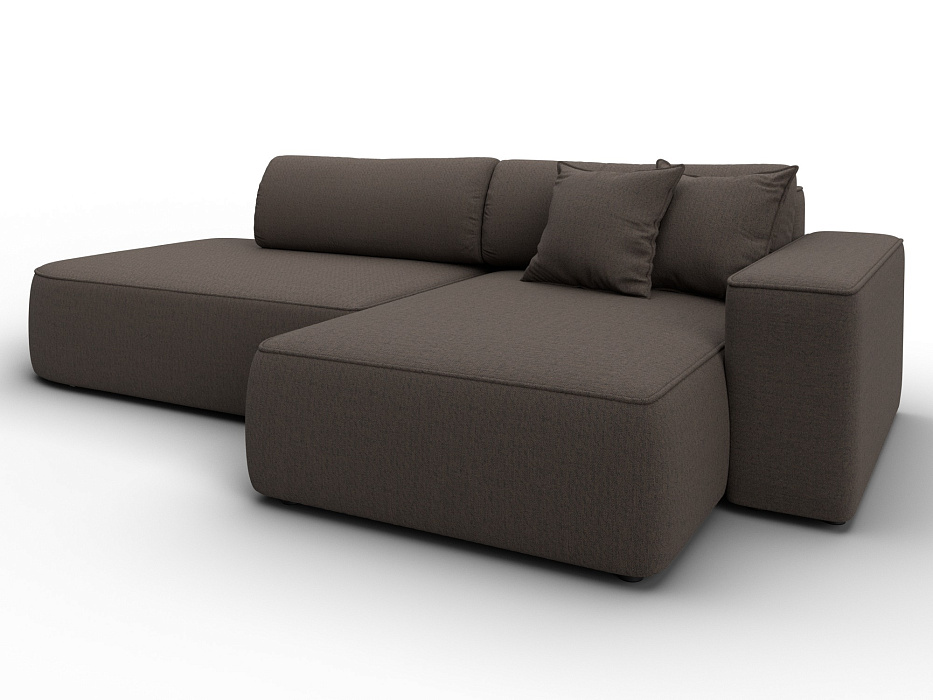 Диван угловой Лига-065 БП угол правый (амур 05 коричневый)